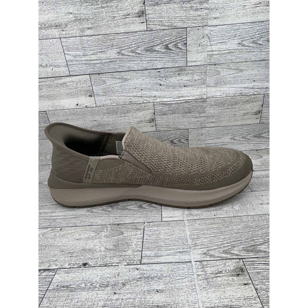 Skechers Mens Slip-ins Hands Free Taupe Sneakers 210546 Size 12‎ Goga Mat Arch - Picture 12 of 14